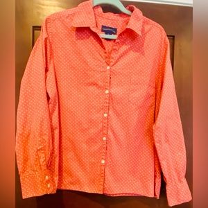 Peach &White Women’s Blouse Charter Club size 16